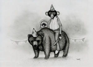 bear with the monkey on the back-web